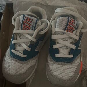 New Balance Kids' Blue and White Sneakers